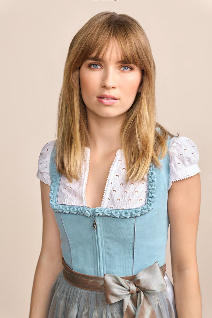 Kruger Mini Dirndl 2pcs. 50cm "Emmeline" blue (34)