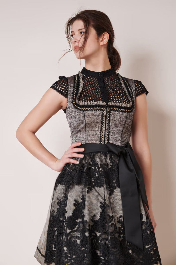 Kruger Mini Dirndl 2pcs. 50cm "Loreen" black (40) closeout