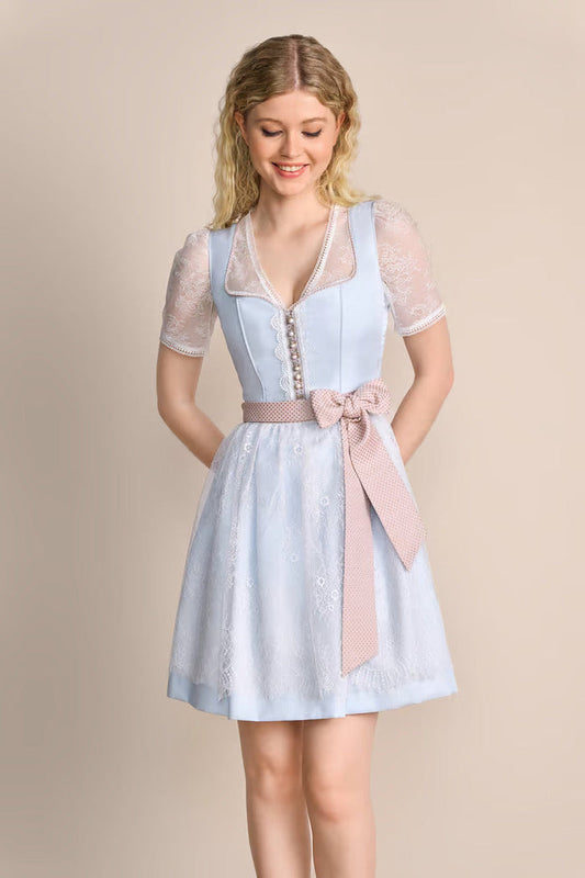 Kruger Mini Dirndl 2pcs. 50cm "Priscilla" blue (38)