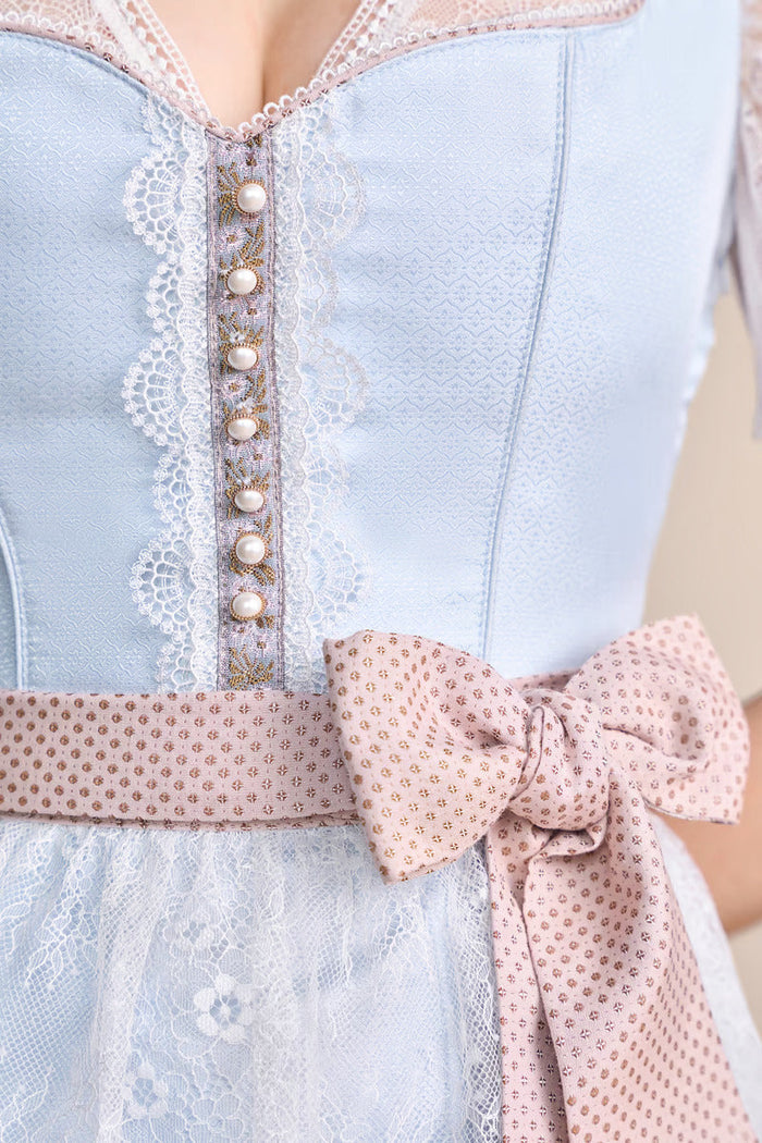 Kruger Mini Dirndl 2pcs. 50cm "Priscilla" blue (38)