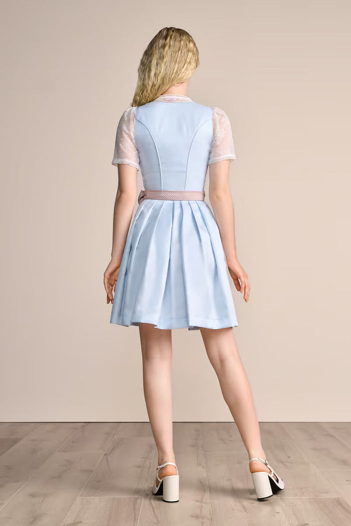 Kruger Mini Dirndl 2pcs. 50cm "Priscilla" blue (38)