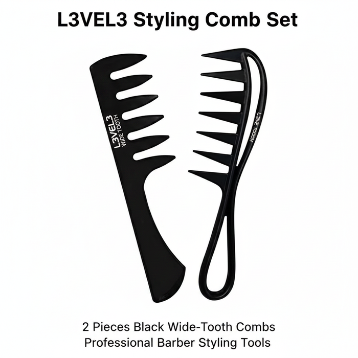 L3VEL3 Styling Comb Set 2 Pieces
