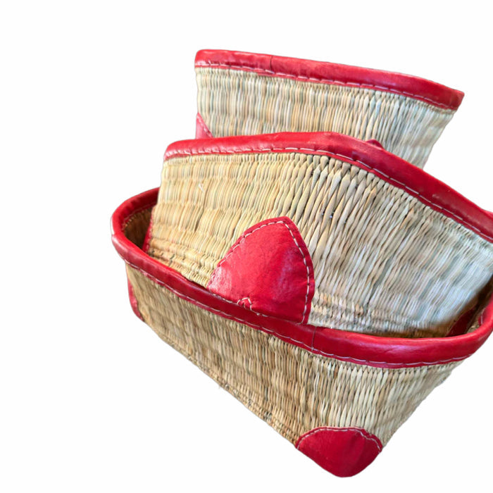 Large Red Trim Storage Basket