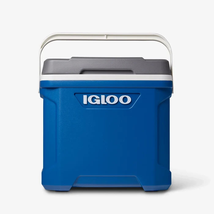 צידנית קשיחה איגלו Latitude 28L כחולה, מכילה 41 פחיות.