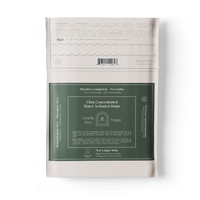 Laundry Detergent Strips (sold as case of 10)- Unscented