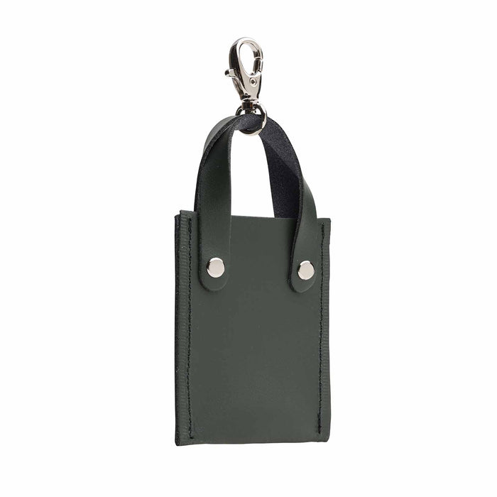 Leather Mini Tote Bag Charm – Ivy Green - Bascora