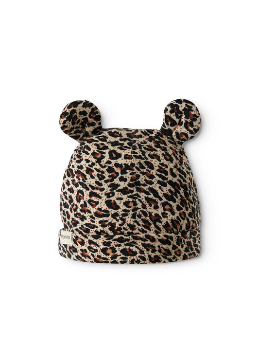 Small cap with ears in leopard print