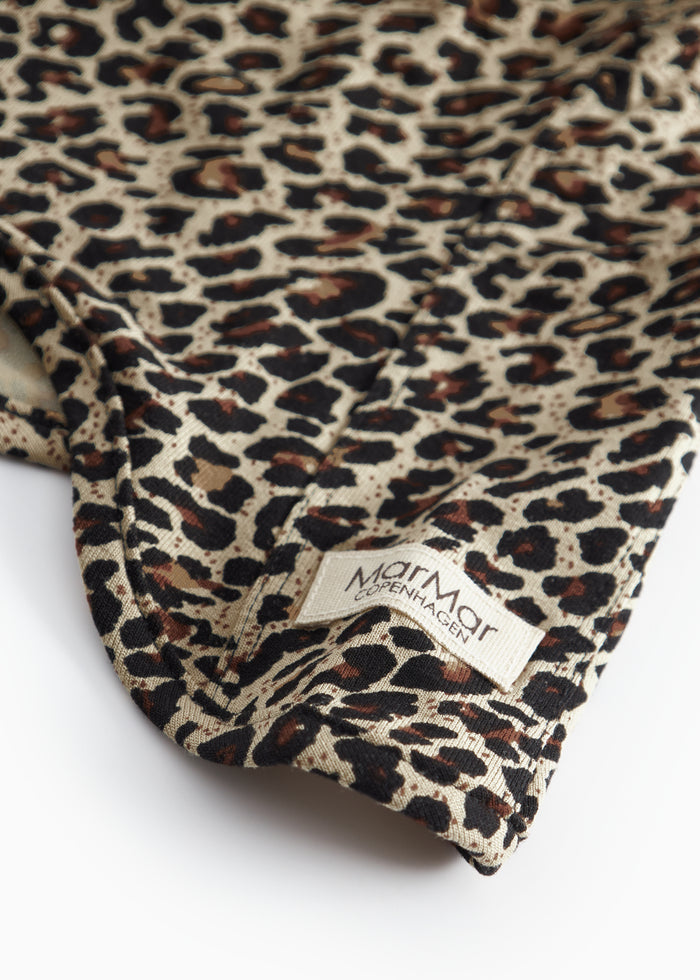Elephant hat with leopard print ears