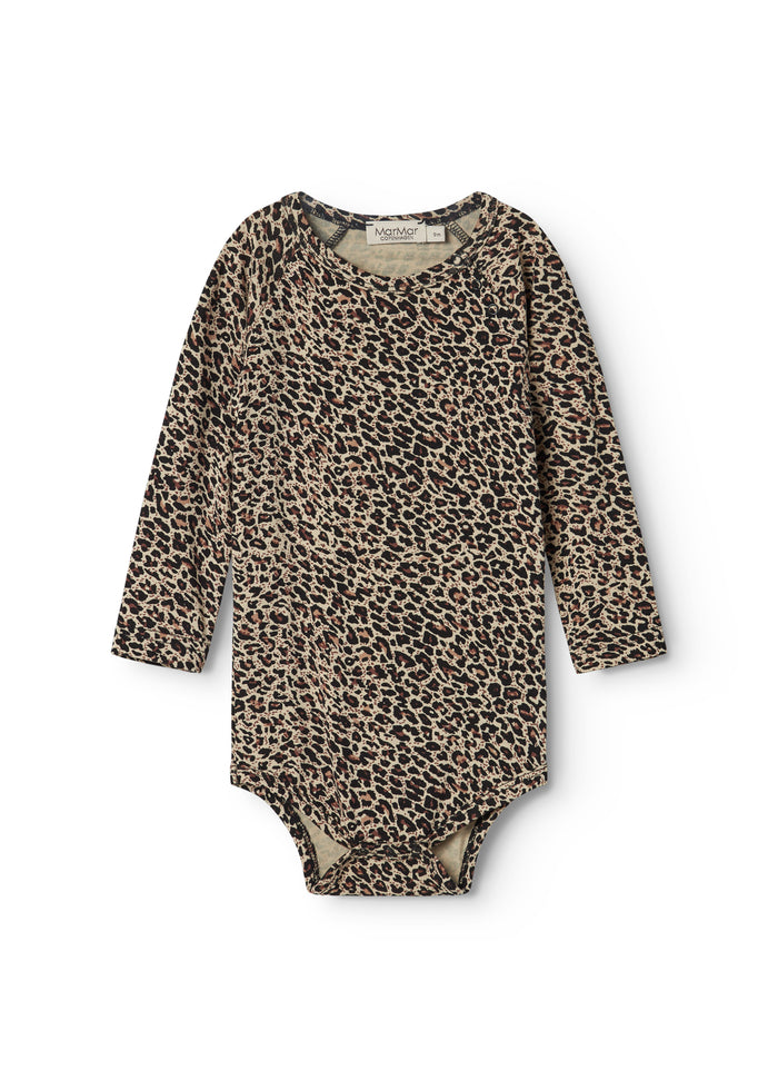 Baby bodystocking in leopard print