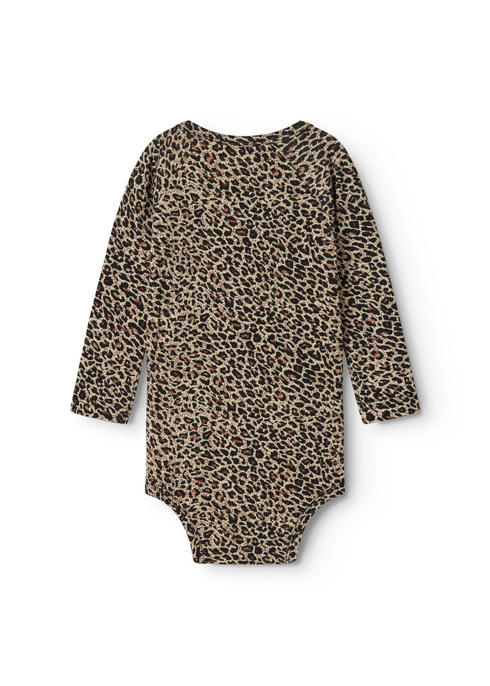 Baby bodystocking in leopard print