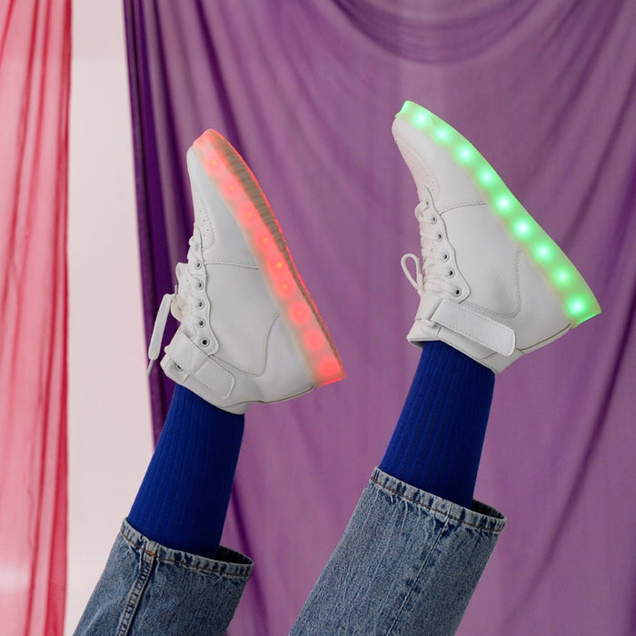 Light me up Sneakers - High Top - The Quirky Naari