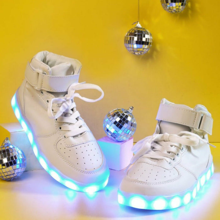 Light me up Sneakers - High Top - The Quirky Naari