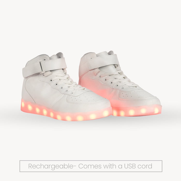 Light me up Sneakers - High Top - The Quirky Naari