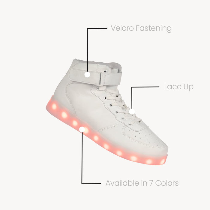 Light me up Sneakers - High Top - The Quirky Naari