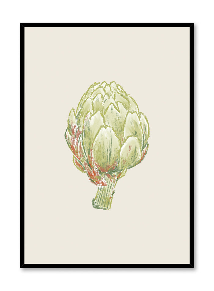 Line Drawn Artichoke, Poster