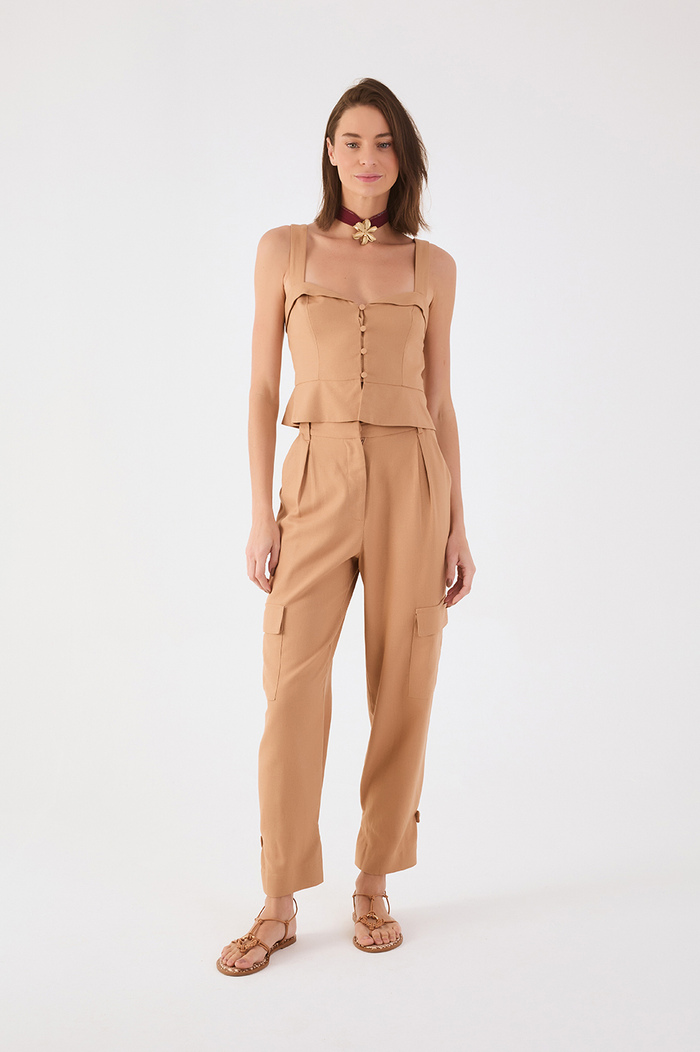 Linen Side Pocket Pants