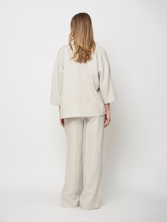 Linen Wide Leg Trousers