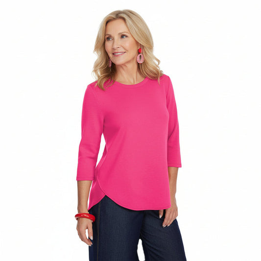 Lior "Zofi" Soft Knit Top in Punch - ZOFI-PCH