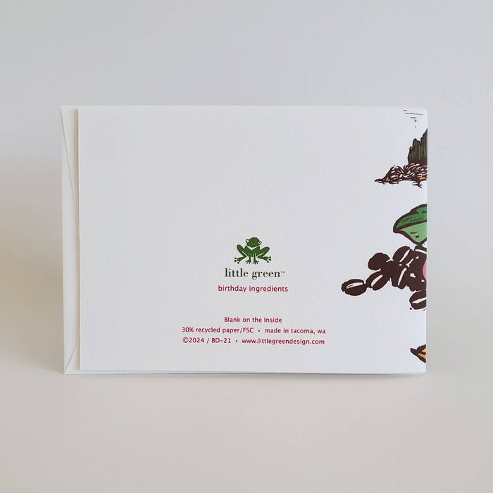 Little Green - Happy Birthday Ice Cream Greeting Card