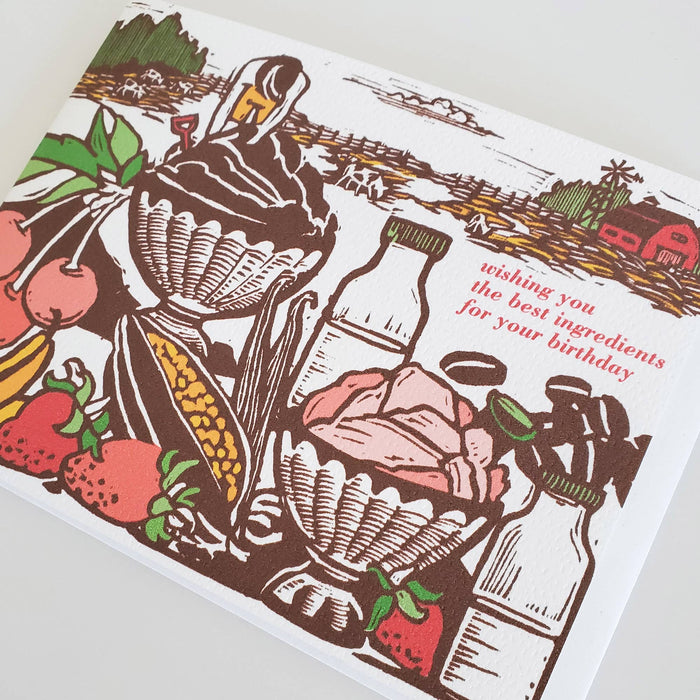 Little Green - Happy Birthday Ice Cream Greeting Card