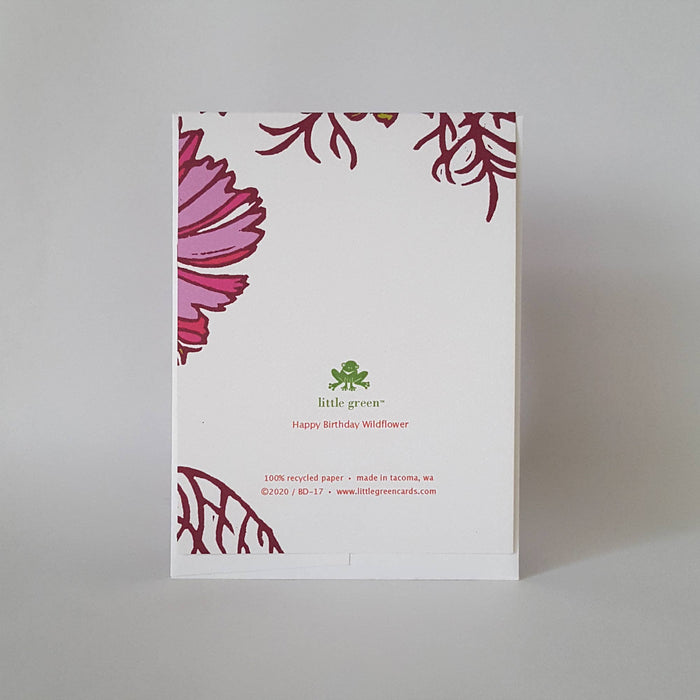 Little Green - Happy Birthday Wildflower Floral Greeting Card