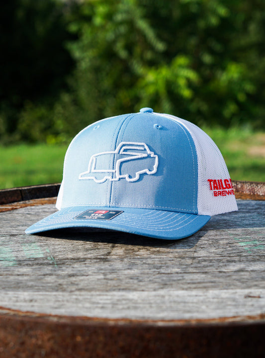 Logo Trucker Hat in Columbia Blue