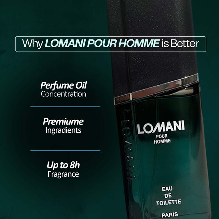 Lomani Pour Homme EDT Perfume For Men, 100ml Long Lasting