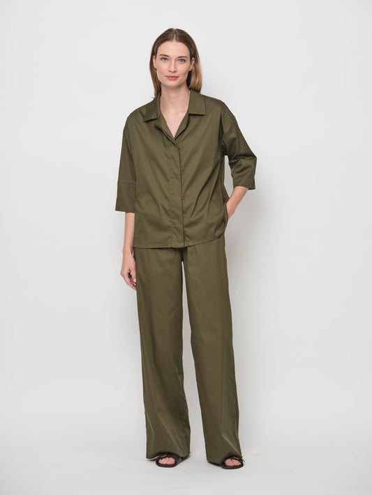 Long Cotton Wide Pants