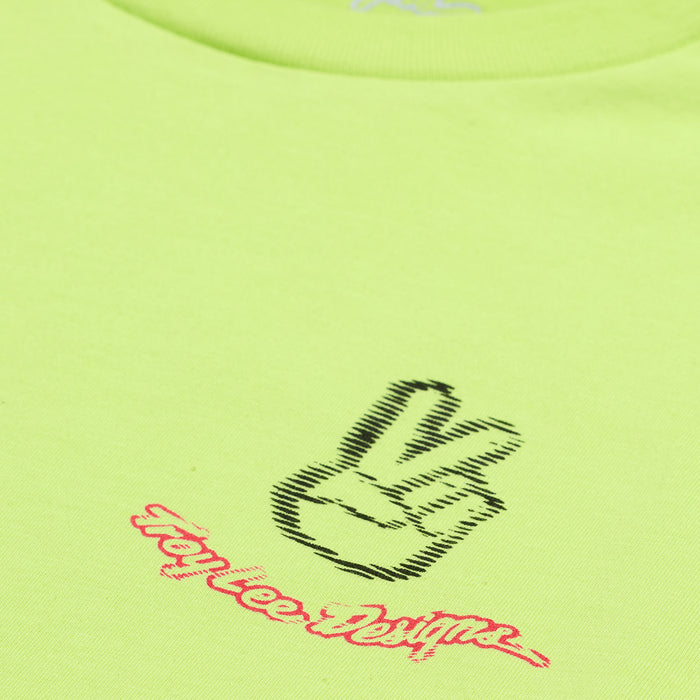 Long Sleeve Tee Peace Out Glo Yellow