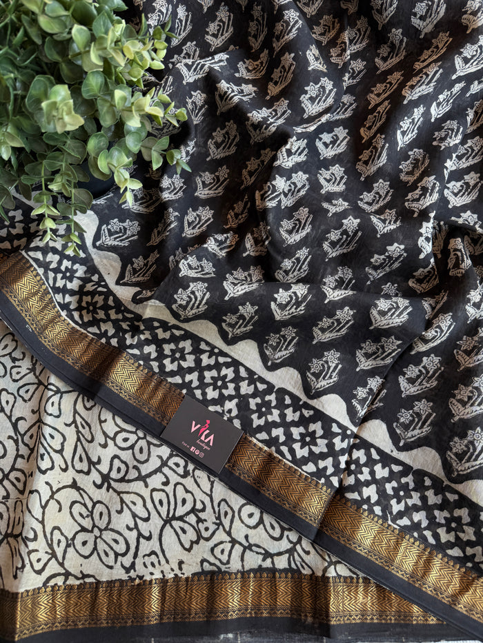 Maheswari border chanderi saree
