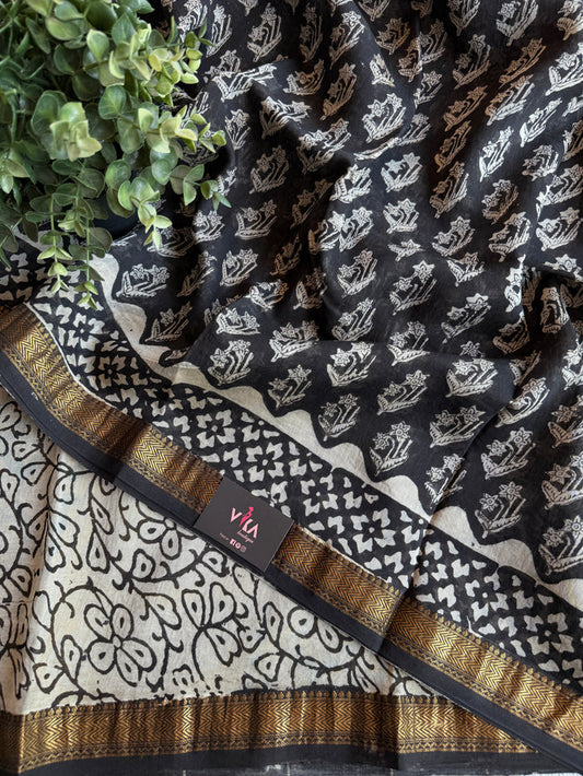 Maheswari border chanderi saree