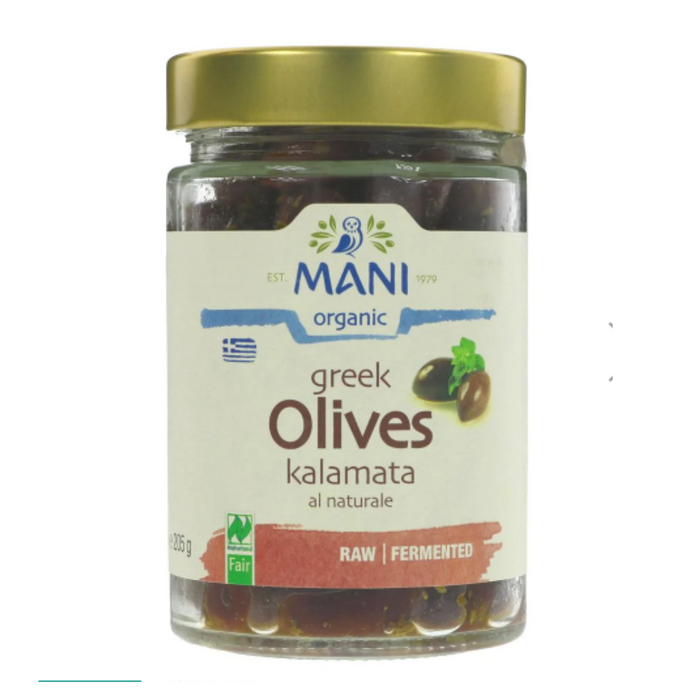 Mani Organic Kalamata Olives al Naturale 205g