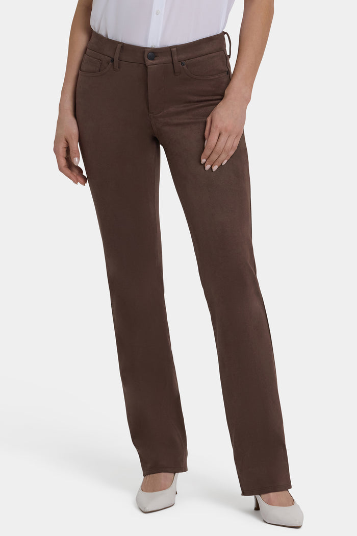 Marilyn Straight Pants In Petite - Coffee Bean