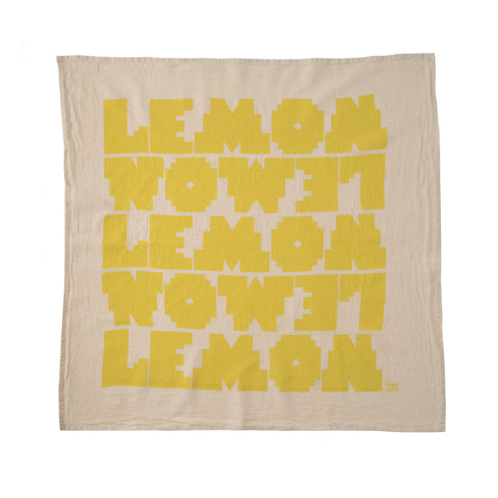 House Industries Market Towel in Lemon