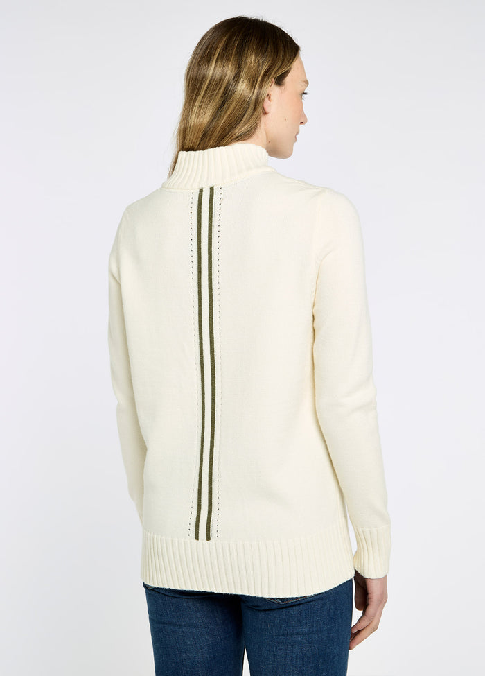 Markham Women's zip neck sweater - Chalk