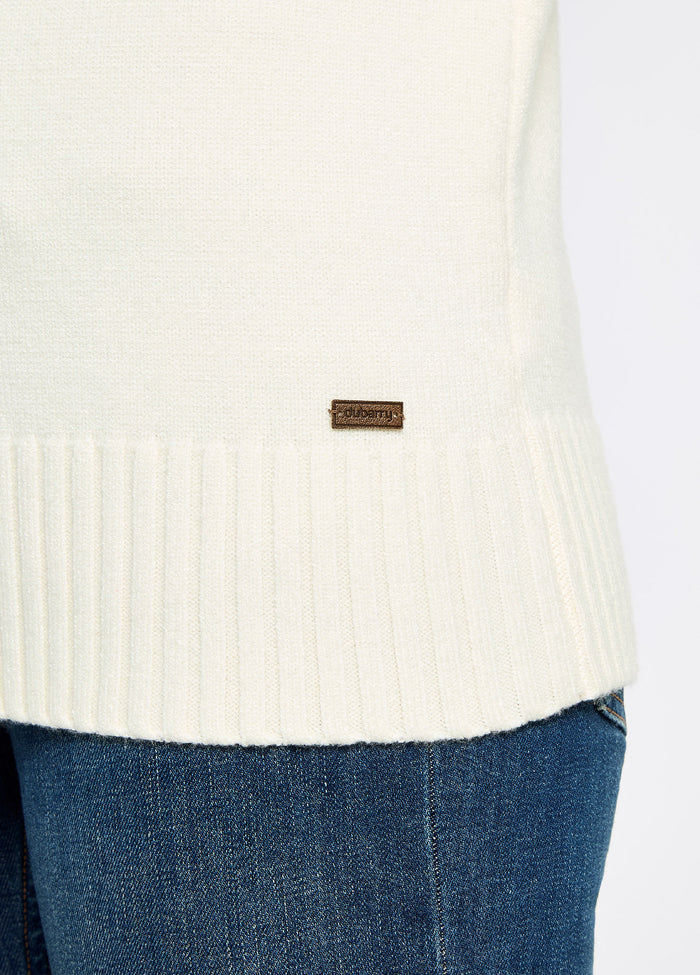 Markham Women's zip neck sweater - Chalk