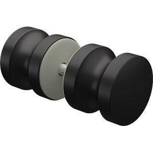 Matt Black Solid premium alloy round recessed knob for shower door - Image 1