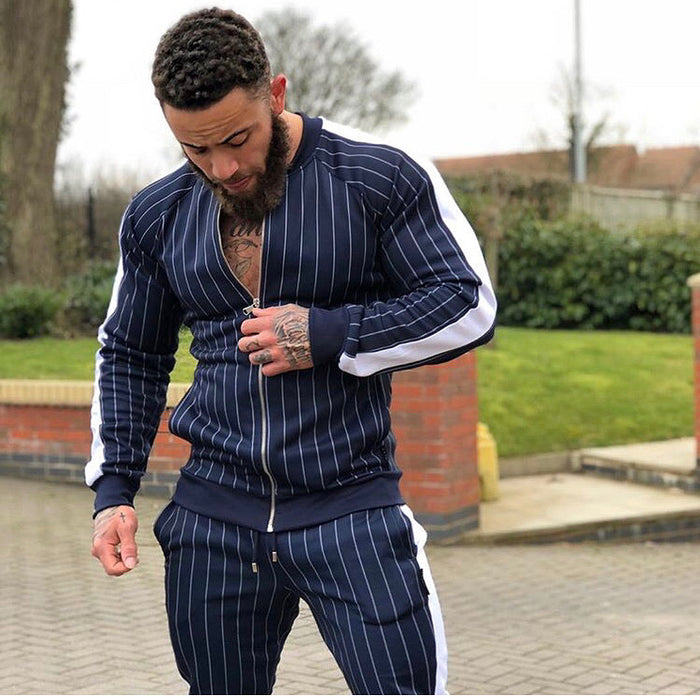 Men Sportswear Tracksuit Zip Up Jacket Sweatshirt Pant