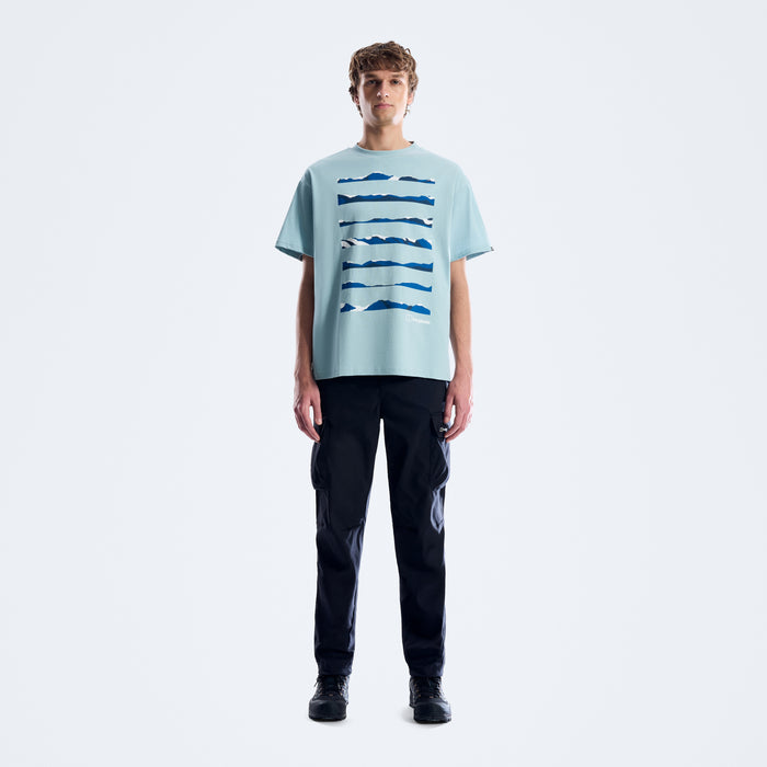 Men's Geo Landscape Tee - Light Blue