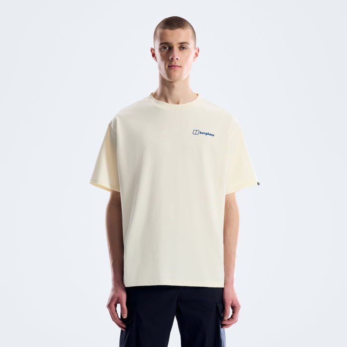Men's Geo Mountain Tee - Cream