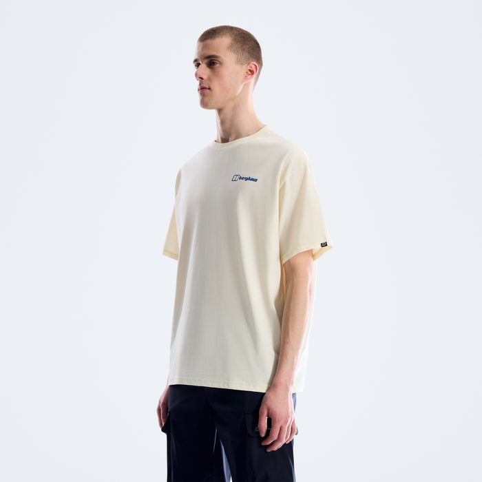 Men's Geo Mountain Tee - Cream