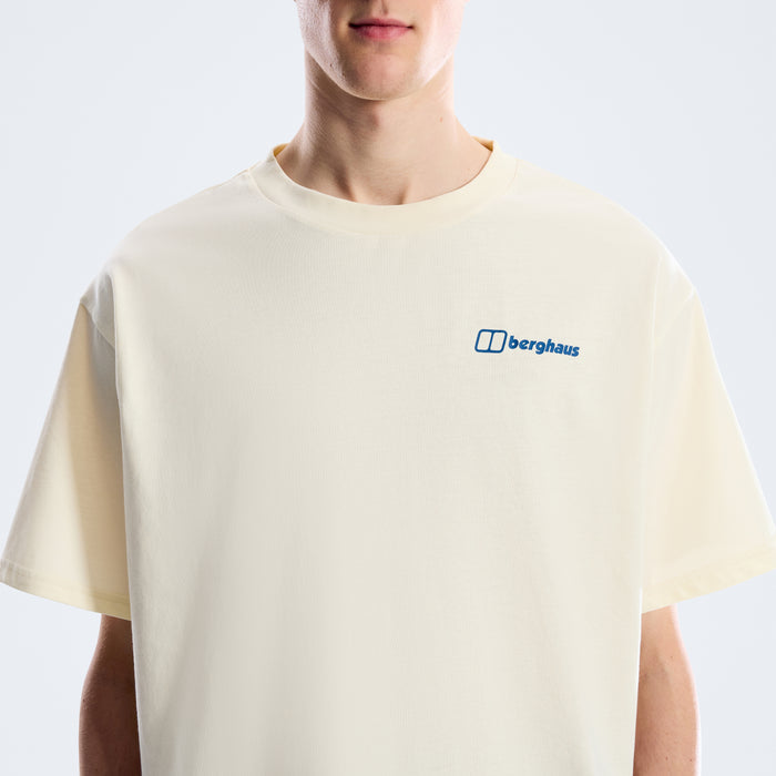 Men's Geo Mountain Tee - Cream