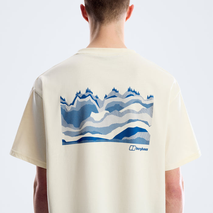 Men's Geo Mountain Tee - Cream