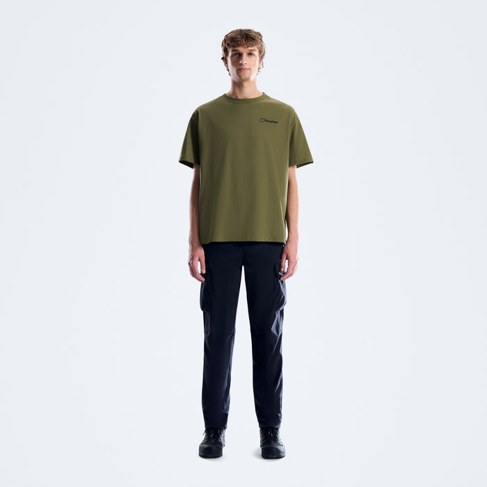 Men's Geo Mountain Tee - Dark Green