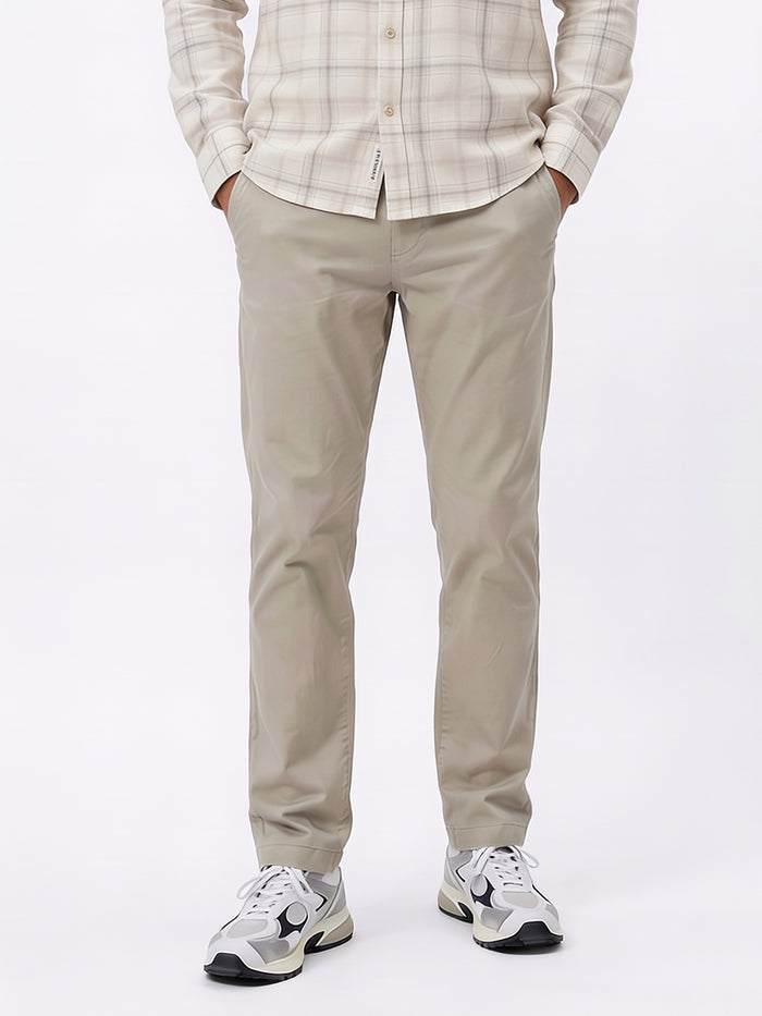 Men's Green Cotton Lycra Slim Fit Pant