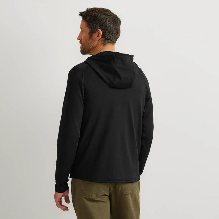 Men's High Route Grid Fleece-Lined Full-Zip Hoodie-Black-Regular-1
