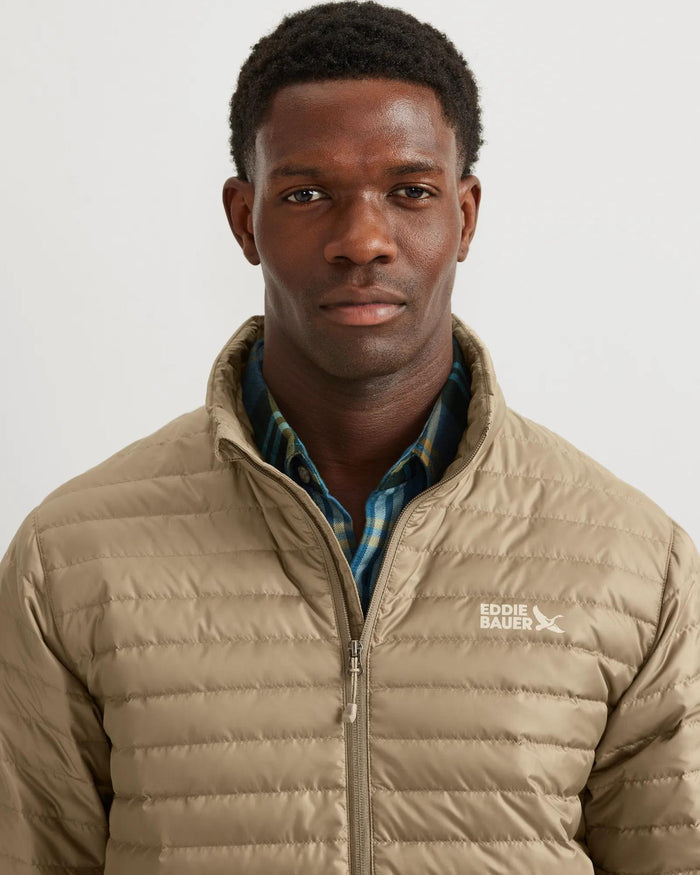 Men's Microlight Down Jacket-Dk Khaki-Regular-1