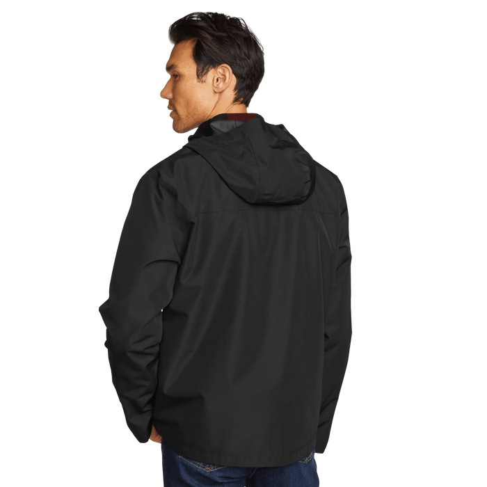 Men's Rainfoil® Waterproof Packable Hooded Jacket-Black-Regular-8