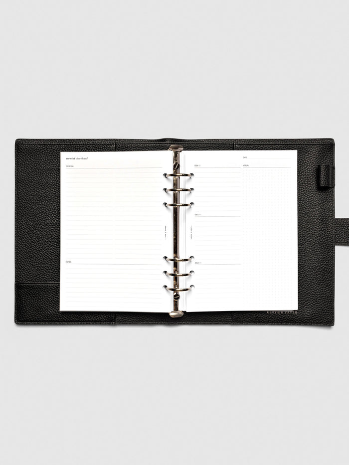 Insert in use inside a discbound planner system. Size shown is A5.