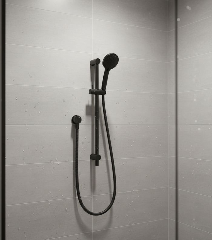 Methen Wairere 5F Rail Shower Matte Black